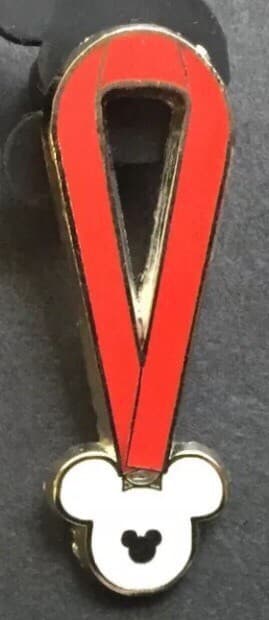 Red Mickey Lanyard front
