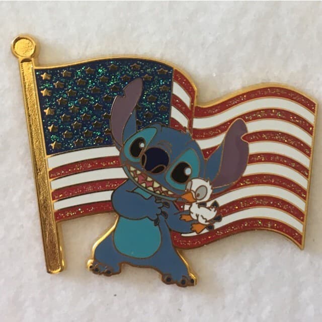 Old Glory Disney Pin Set - Stitch