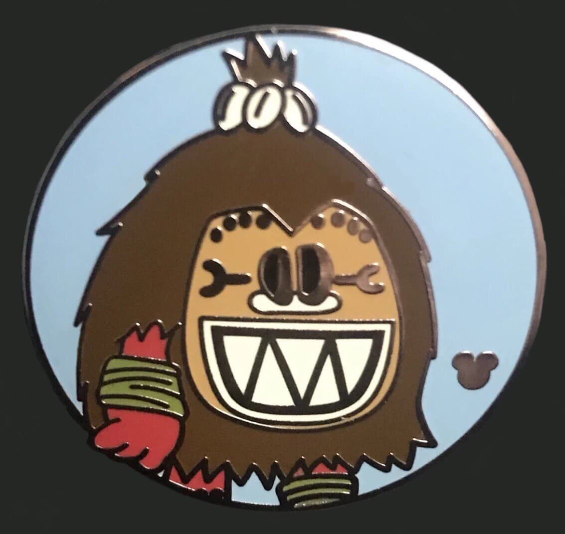 Hidden Mickey 2018 DLR - Moana Coconuts - Blue Smiling Facing Right
